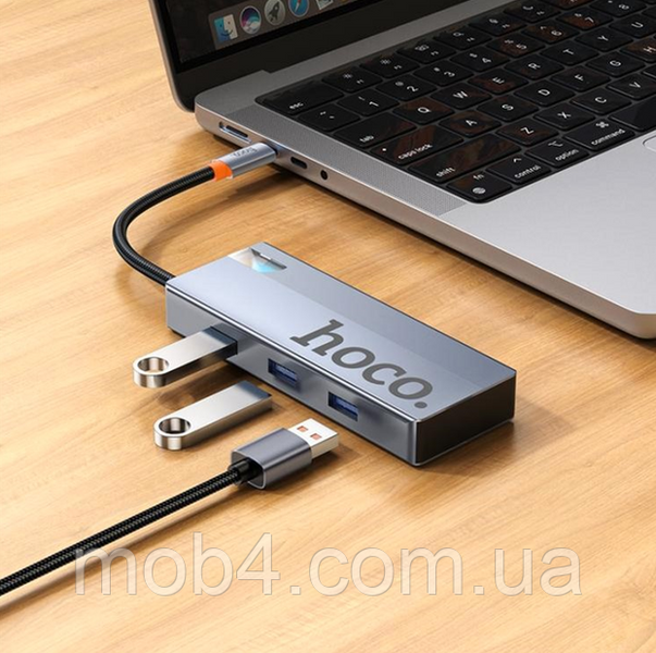 Мультифункциональный USB-C хаб HOCO HB50 5-in-1: HDMI 4K + PD100W + USB 3.0&times;3 2828020085 фото