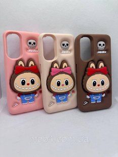 Резиновый 3D чехол Labubu для Oppo A18 / A38 с подставкой держателем Лабубу 2694090437 фото