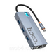 Мультіхаб USB-C концентратор HOCO HB51 6-в-1: HDMI, RJ45, PD100W 2828029347 фото 6