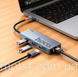 Мультіхаб USB-C концентратор HOCO HB51 6-в-1: HDMI, RJ45, PD100W 2828029347 фото 1