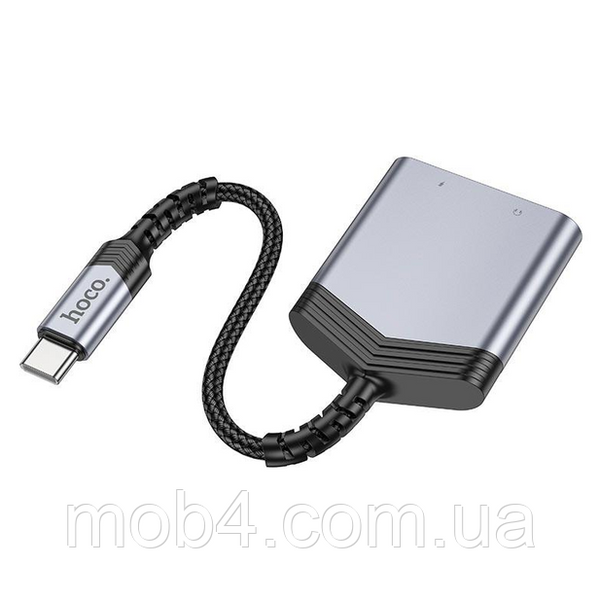 Перехідник адаптер Hoco LS39 Type-C &rarr; Type-C + 3.5 mm (DAC, OTG, 27 Вт) 2828053163 фото