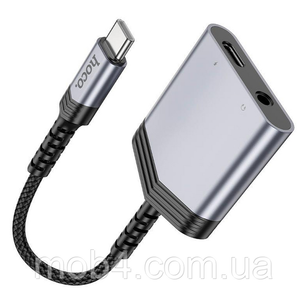Перехідник адаптер Hoco LS39 Type-C &rarr; Type-C + 3.5 mm (DAC, OTG, 27 Вт) 2828053163 фото