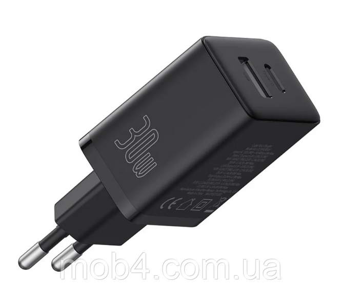 Сетевое зарядное устройство Baseus Cube Fast Charger 30W (USB + Type-C) быстрая зарядка PD/QC 2847751583 фото