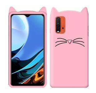 Резиновый 3D чехол для Xiaomi Redmi 9T Кот Усы 1580680124 фото