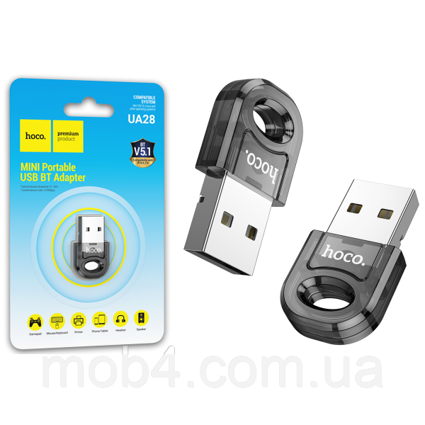 Bluetooth-адаптер Hoco UA28 USB &rarr; Bluetooth 5.1 2828116211 фото