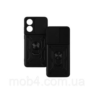 Противоударный чехол для Oppo A78 4G Антишок Шторка кольцо Черный 2671026358 фото