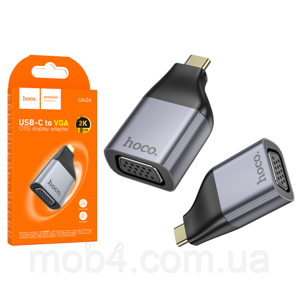 Переходник адаптер Hoco UA34: Type-C &rarr; VGA, поддержка 2K 60Hz 2828130041 фото