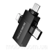 Переходник BOROFONE BV26D 3в1 iP / Type-C / Micro-USB male to USB female скоростной OTG адаптер для телефона Черный 3159549795 фото 3