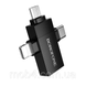 Переходник BOROFONE BV26D 3в1 iP / Type-C / Micro-USB male to USB female скоростной OTG адаптер для телефона Черный 3159549795 фото 4