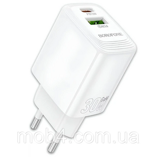 Зарядное устройство Borofone BN29 GaN 30W USB-C PD + USB-A QC3.0 быстрая зарядка EU 2913182514 фото