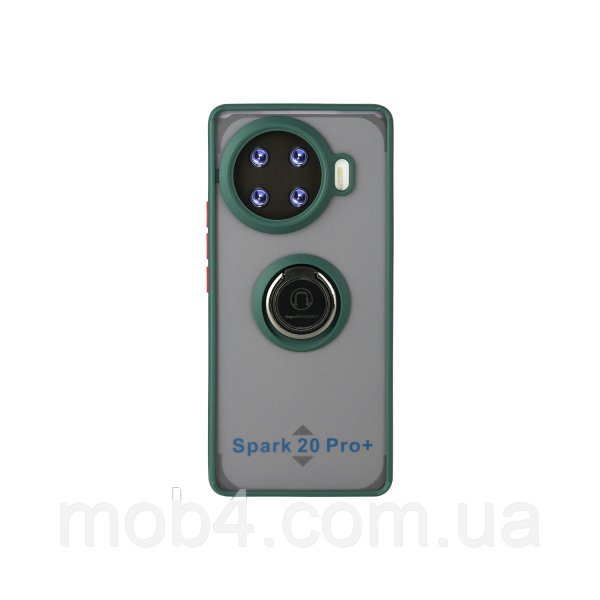 Противоударный чехол Спорт с кольцом под магнитный держатель для Tecno Spark 20 Pro Plus 3083021388 фото