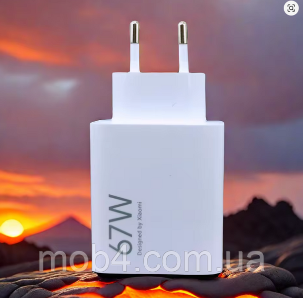 Сетевое зарядное устройство Xiaomi Power Adapter 67W PD с кабелем Type-C Белый 2705863552 фото
