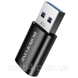 Перехідник BOROFONE BV26B USB male to Type-C female швидкісний адаптер для комп'ютера та зарядки з підтримкою DATA 3A Чорний 3159606367 фото 3