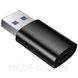 Перехідник BOROFONE BV26B USB male to Type-C female швидкісний адаптер для комп'ютера та зарядки з підтримкою DATA 3A Чорний 3159606367 фото 6