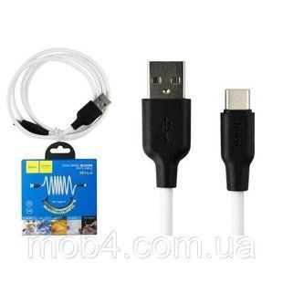 Силиконовый USB кабель Hoco X21 Plus Silicone Type-C, быстрая зарядка 3A, 1м 2835036456 фото