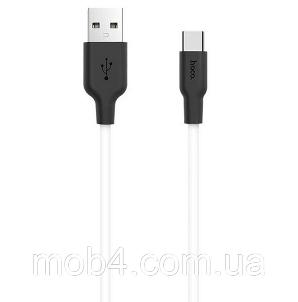 Силиконовый USB кабель Hoco X21 Plus Silicone Type-C, быстрая зарядка 3A, 1м 2835036456 фото
