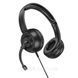 Навушники з мікрофоном HiFi HOCO W112 (дротові, 3.5 мм, гарнітура для дзвінків, навчання та ігор) Чорний 2727968110 фото 6