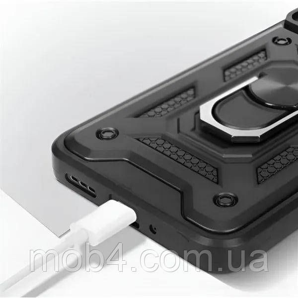 Противоударный чехол для NOTHING Phone 2a 5G Антишок Шторка кольцо Черный 2793006847 фото