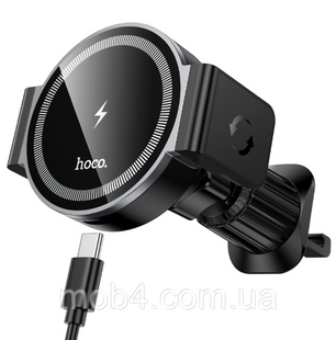 Автомобільний магнітний тримач із бездротовою зарядкою Hoco HW35 (15W, MagSafe) 2829207530 фото