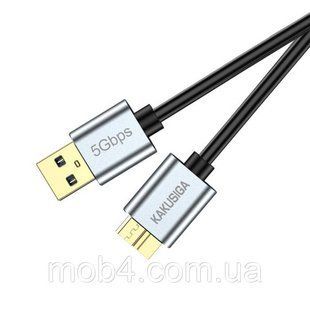 Дата-кабель USB - Micro USB 3.0 KAKUSIGA KSC-1527 (для HDD) 0.5 м - черный 2820761270 фото