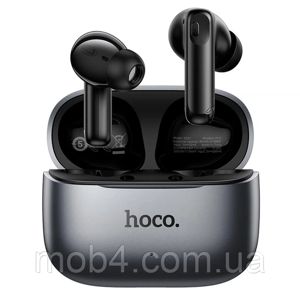 Бездротові навушники вакуумні HOCO EQ27 Fun TWS Bluetooth 5.4 стерео гарнітура з активним шумозаглушенням ANC+ENC та AI перекладач 3151496536 фото