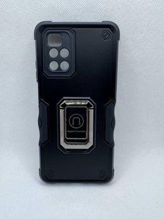 Противоударный чехол Armor Ring с подставкой под магнитный держатель для Xiaomi Redmi 10 Черный 2097758064 фото