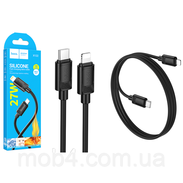 Силіконовий кабель Type-C to Lightning Hoco X122 27W 1 м гнучкий шнур Soft-touch для швидкої зарядки 3204831746 фото