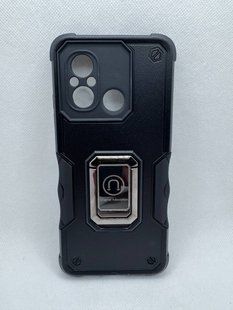 Противоударный чехол Armor Ring с подставкой под магнитный держатель для Xiaomi Redmi 12C Черный 2097765365 фото