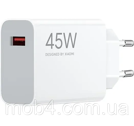 Зарядное устройство Xiaomi 45W HyperCharge Combo USB-A с кабелем Type-C Белое 3151502642 фото