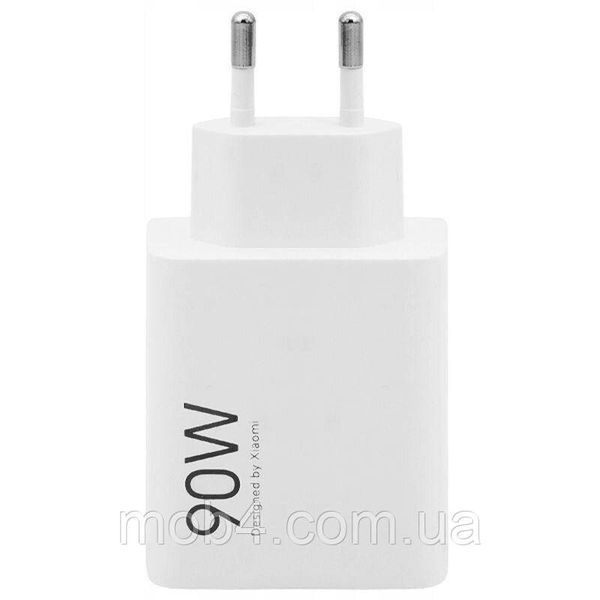 Зарядное устройство Xiaomi 90W HyperCharge Combo сетевая быстрая зарядка для телефона USB-A с кабелем Type-C Белое 3151511279 фото