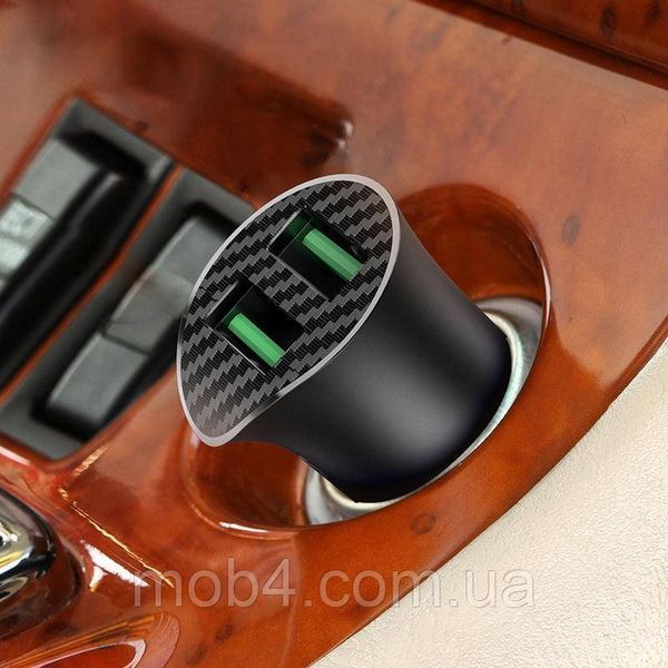 Швидка автозарядка Hoco Z39 (2 USB, 18W, QC/FCP/AFC) + кабель 1м lightning 2836669042 фото