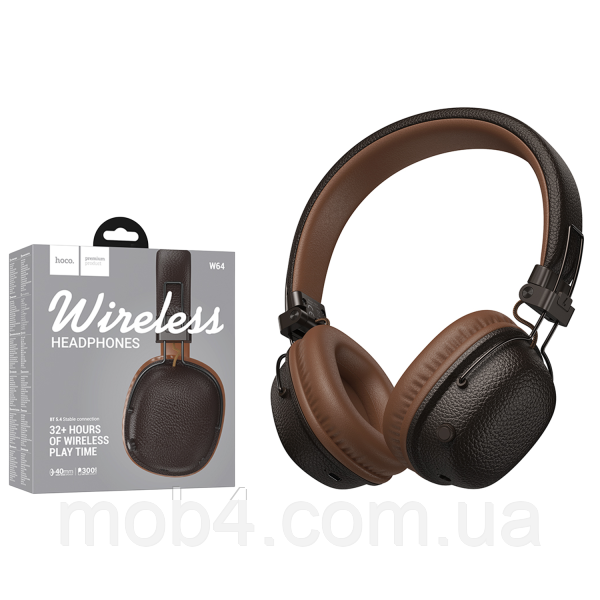 Бездротові навушники повнорозмірні HOCO W64 Earl Ⅱ Bluetooth 5.4 стерео гарнітура з мікрофоном та автономністю до 32 годин 3151587672 фото