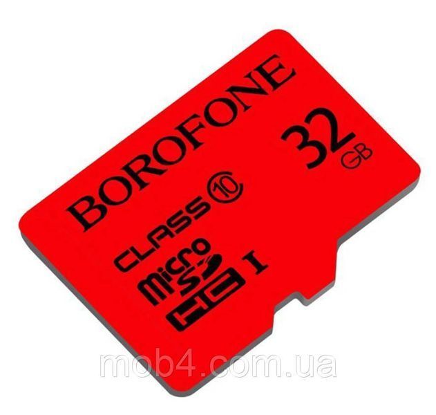 Карта пам'яті Borofone microSDHC 32GB Class10, Red 1818377031 фото