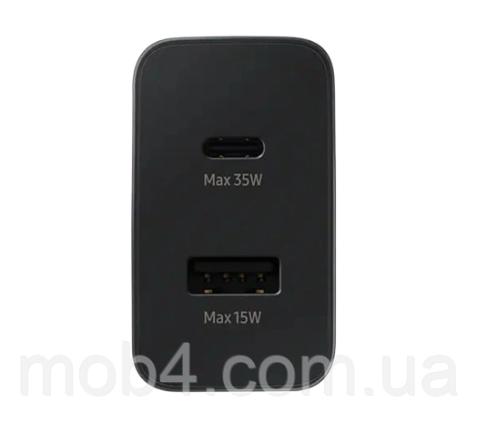 Зарядное устройство Samsung 35W PD Power Adapter Duo сетевая быстрая зарядка для телефона два порта Type-C USB-A Черный 3152267646 фото