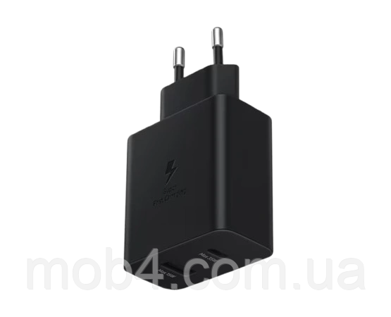Зарядное устройство Samsung 35W PD Power Adapter Duo сетевая быстрая зарядка для телефона два порта Type-C USB-A Черный 3152267646 фото