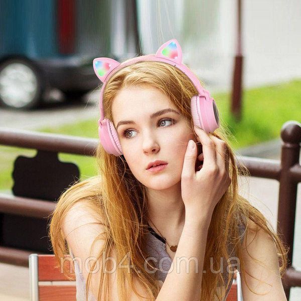 Детские беспроводные Bluetooth наушники HOCO W27 CAT EAR Wireless headphonс ушками Кошки, с подсветкой 2730797731 фото
