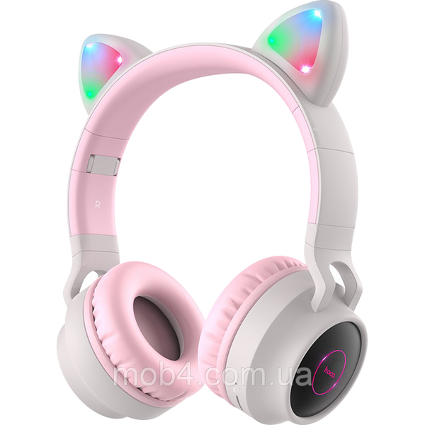 Детские беспроводные Bluetooth наушники HOCO W27 CAT EAR Wireless headphonс ушками Кошки, с подсветкой 2730797731 фото