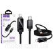 Кабель швидкої зарядки Type-C to Lightning Hoco U154 Matrix 30W (1.2м) нейлоновий шнур із дисплеєм потужності Чорний 3204723050 фото 1