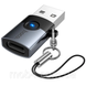 Переходник HOCO UA46B Victory USB male to Type-C female скоростной адаптер для компьютера и зарядки с LED индикатором Серый 3152279013 фото 4