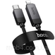 Кабель швидкої зарядки Type-C to Lightning Hoco U154 Matrix 30W (1.2м) нейлоновий шнур із дисплеєм потужності Чорний 3204723050 фото 3