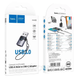 Переходник HOCO UA46B Victory USB male to Type-C female скоростной адаптер для компьютера и зарядки с LED индикатором Серый 3152279013 фото 5
