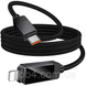 Кабель швидкої зарядки Type-C to Lightning Hoco U154 Matrix 30W (1.2м) нейлоновий шнур із дисплеєм потужності Чорний 3204723050 фото 4