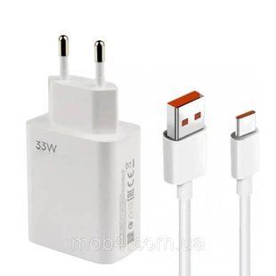 Сетевое зарядное устройство для Xiaomi 33W (No Logo) с кабелем Type-C Белый 3139285101 фото