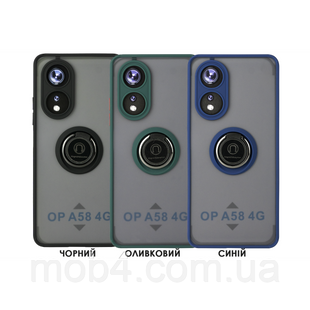 Протиударний чохол Спорт з кільцем під магнітний тримач OPPO A58 4G 3168049625 фото