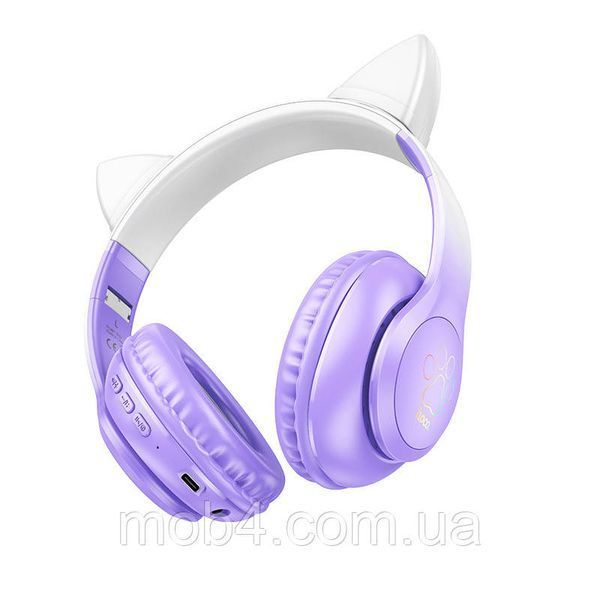Дитячі бездротові Bluetooth навушники Hoco W42 Cat Ears з підсвічуванням 2731016690 фото