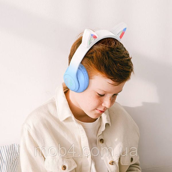 Дитячі бездротові Bluetooth навушники Hoco W42 Cat Ears з підсвічуванням 2731016690 фото