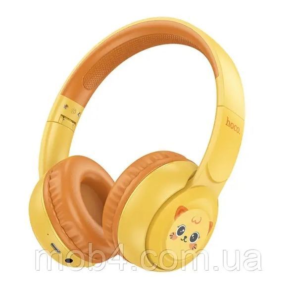 Детские беспроводные Bluetooth наушники Hoco W60 с микрофоном Желтый 2731034315 фото