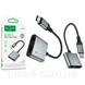 Переходник HOCO UPA34 Type-C to Type-C + 3.5mm аудио адаптер разветвитель для наушников и зарядки с чипом DAC Серый 3152299188 фото 1