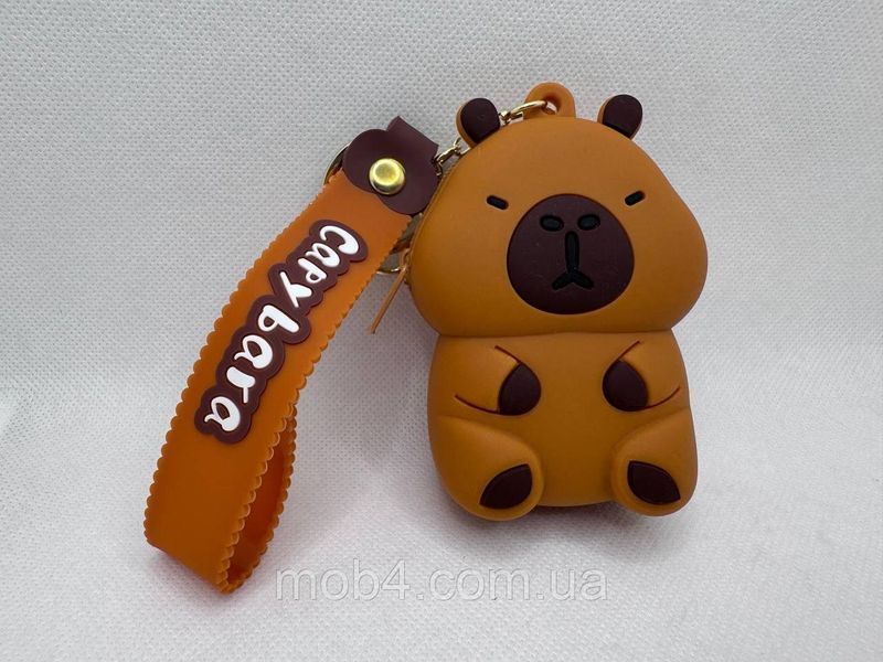 Брелок - чехол для наушников на змейке с карабином Капибара Capybara универсальный 2697965559 фото