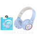 Детские беспроводные Bluetooth наушники HOCO W50 Cute fun с микрофоном и подсветкой Голубой 2731046478 фото 1